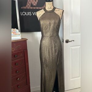 🆕Alexa B Nites Halter Gold Dress